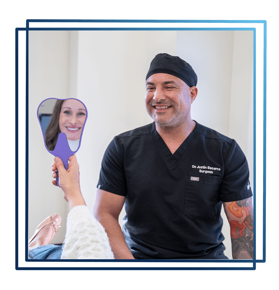 dr with dental implant patient