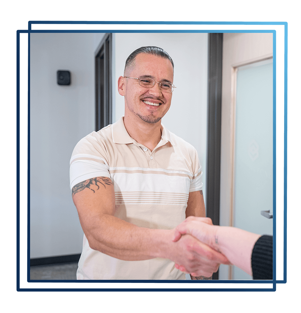 jose shaking hands after dental implant procedure